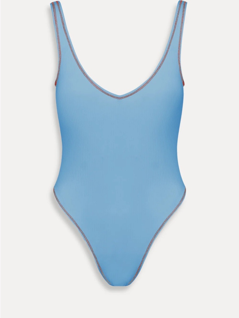 Black - cheeky Frankie's Bikinis Navy Scoop One-Piece with Red Accent